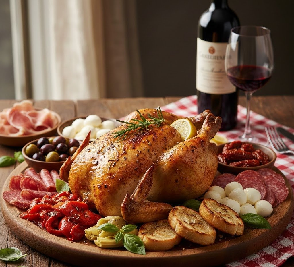 Antipasto Roast Chicken Recipe