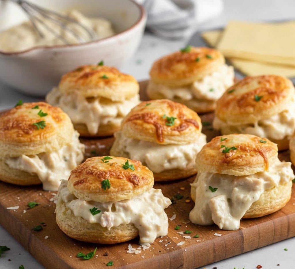 Easy Chicken Alfredo Puffs Recipe