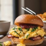 Saltbush Scrambled Egg & Cheese Breakfast Burger Recipe