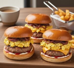 Saltbush Scrambled Egg & Cheese Breakfast Burger Recipe